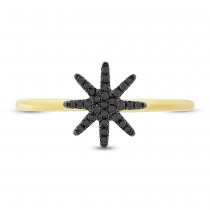 0.10ct 14k Yellow Gold Black Diamond Lady's Ring