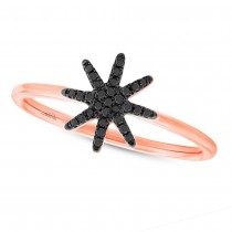 0.10ct 14k Rose Gold Black Diamond Lady's Ring