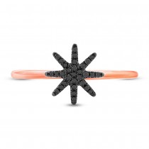 0.10ct 14k Rose Gold Black Diamond Lady's Ring