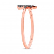 0.10ct 14k Rose Gold Black Diamond Lady's Ring