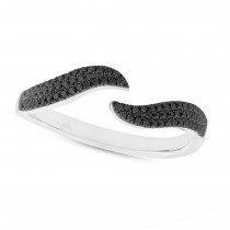 0.20ct 14k White Gold Black Diamond Lady's Ring