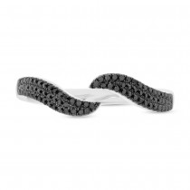 0.20ct 14k White Gold Black Diamond Lady's Ring
