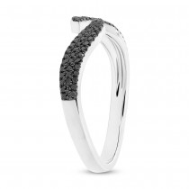 0.20ct 14k White Gold Black Diamond Lady's Ring
