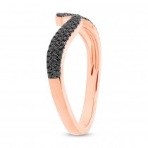 0.20ct 14k Rose Gold Black Diamond Lady's Ring