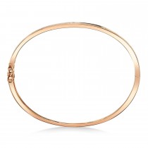 Diamond Five Stone Bangle Bracelet 14K Rose Gold (0.38ct)