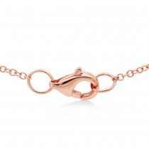 Diamond Layered Solitare Necklace 14k Rose Gold (0.50ct)