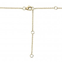 Diamond Halo Pendant Necklace 14k Yellow Gold (0.25ct)