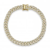 Diamond Link Bracelet 14K Yellow Gold (3.72ct)