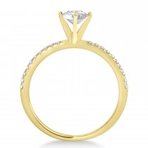 Lab Grown Diamond Accented Engagement Ring Setting 18k Yellow Gold (2.62ct)