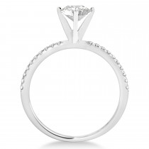 Lab Grown Diamond Accented Engagement Ring Setting 18k White Gold (4.12ct)