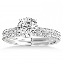 Diamond Accented Bridal Set Setting Palladium (0.25ct)