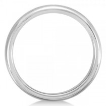Domed Wedding Ring Band in White Tungsten (4.3mm)