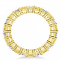 Princess Yellow & White Diamond Wedding Band 14k Yellow Gold (6.63ct)