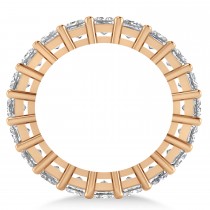 Princess Cut Diamond Eternity Wedding Band 14k Rose Gold (5.20ct)