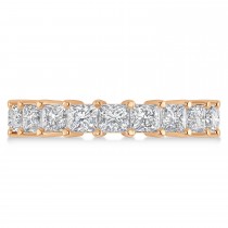 Princess Cut Diamond Eternity Wedding Band 14k Rose Gold (5.20ct)