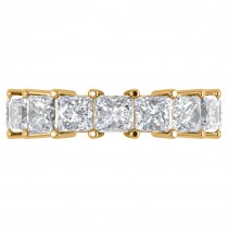 Princess Cut Diamond Eternity Wedding Band 14k Yellow Gold (8.96ct)