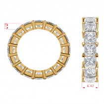 Princess Cut Diamond Eternity Wedding Band 14k Yellow Gold (8.96ct)