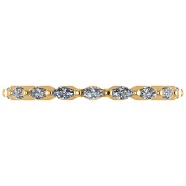 Diamond Marquise Wedding Ring Band 14k Yellow Gold (0.74ct)
