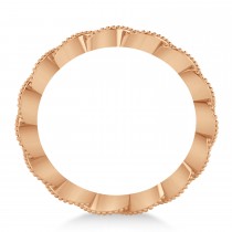 Leaf Wedding Ring Band 14k Rose Gold