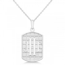 monogram dog tag