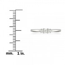 Princess Diamond 3 Stone Engagement Ring in 14k White Gold (0.20ct)