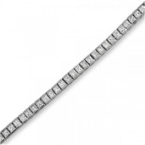 Diamond Princess Cut Tennis Bracelet in 14k White Gold (3.25ct)