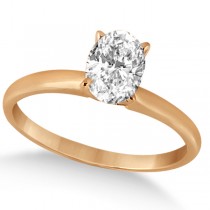 Four-Prong 14k Rose Gold Solitaire Engagement Ring Setting (0.40ct)