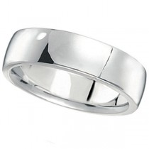 Men's Wedding Ring Low Dome Comfort-Fit in Palladium (6 mm)